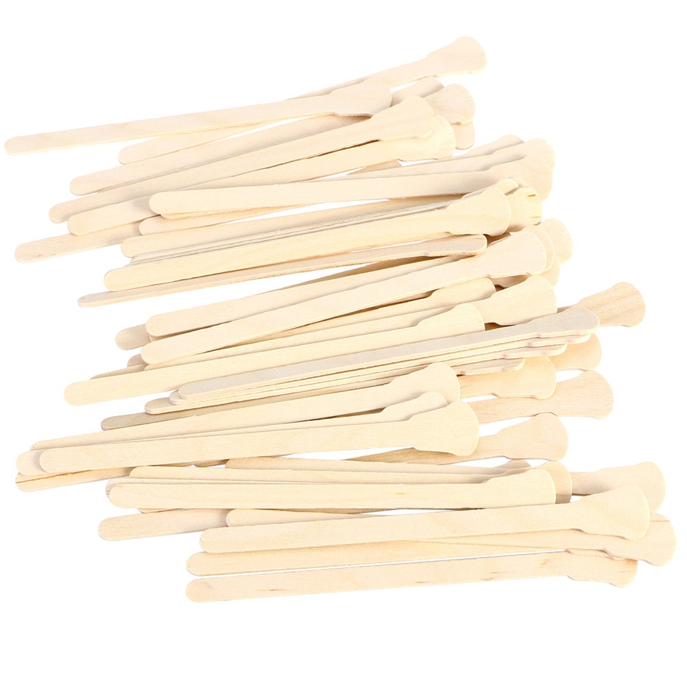 Hair Wax Stick - 500 Spatules en Bois Jetables à