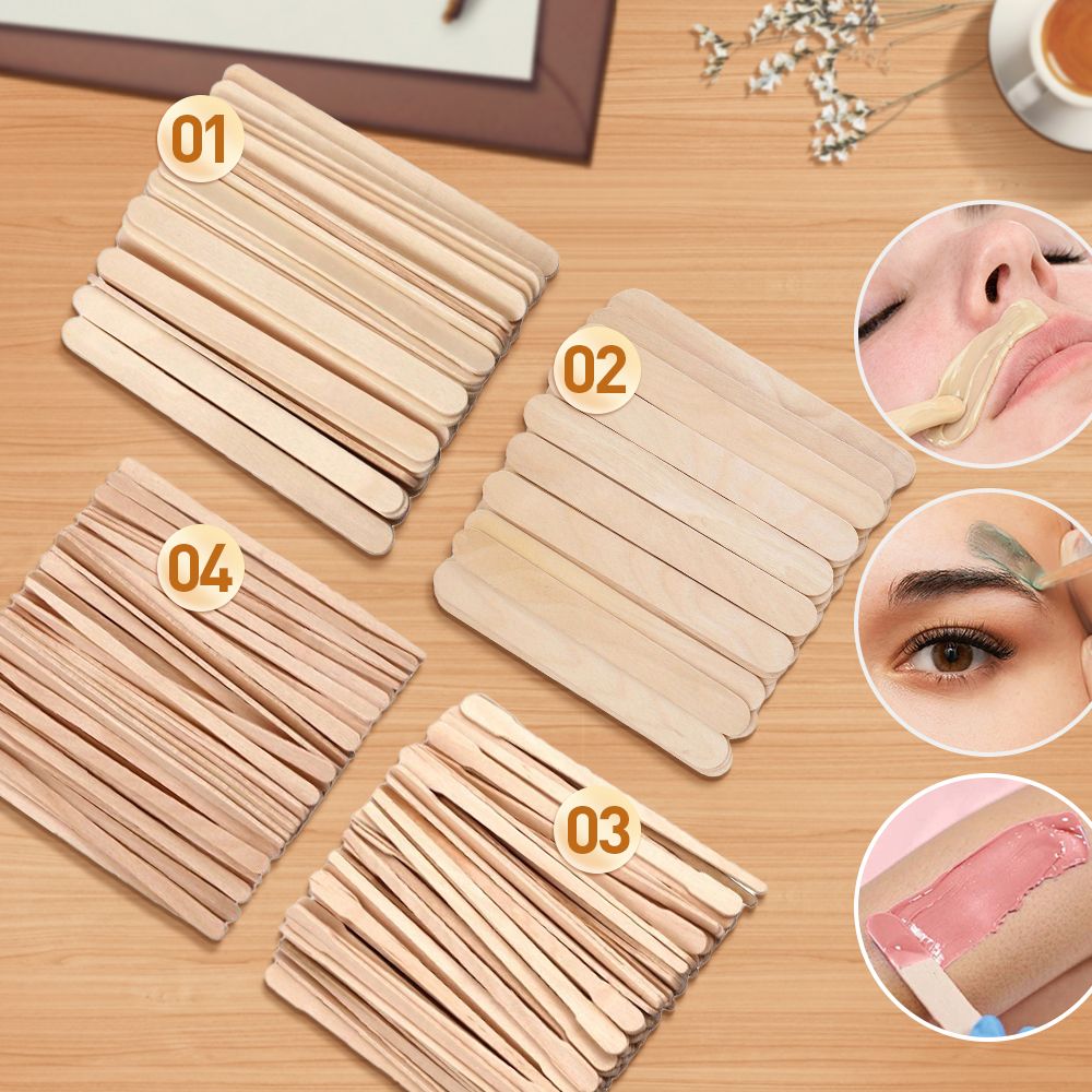 Hair Wax Stick - Bâton d'épilation en bois, 500/200/100 pièces,