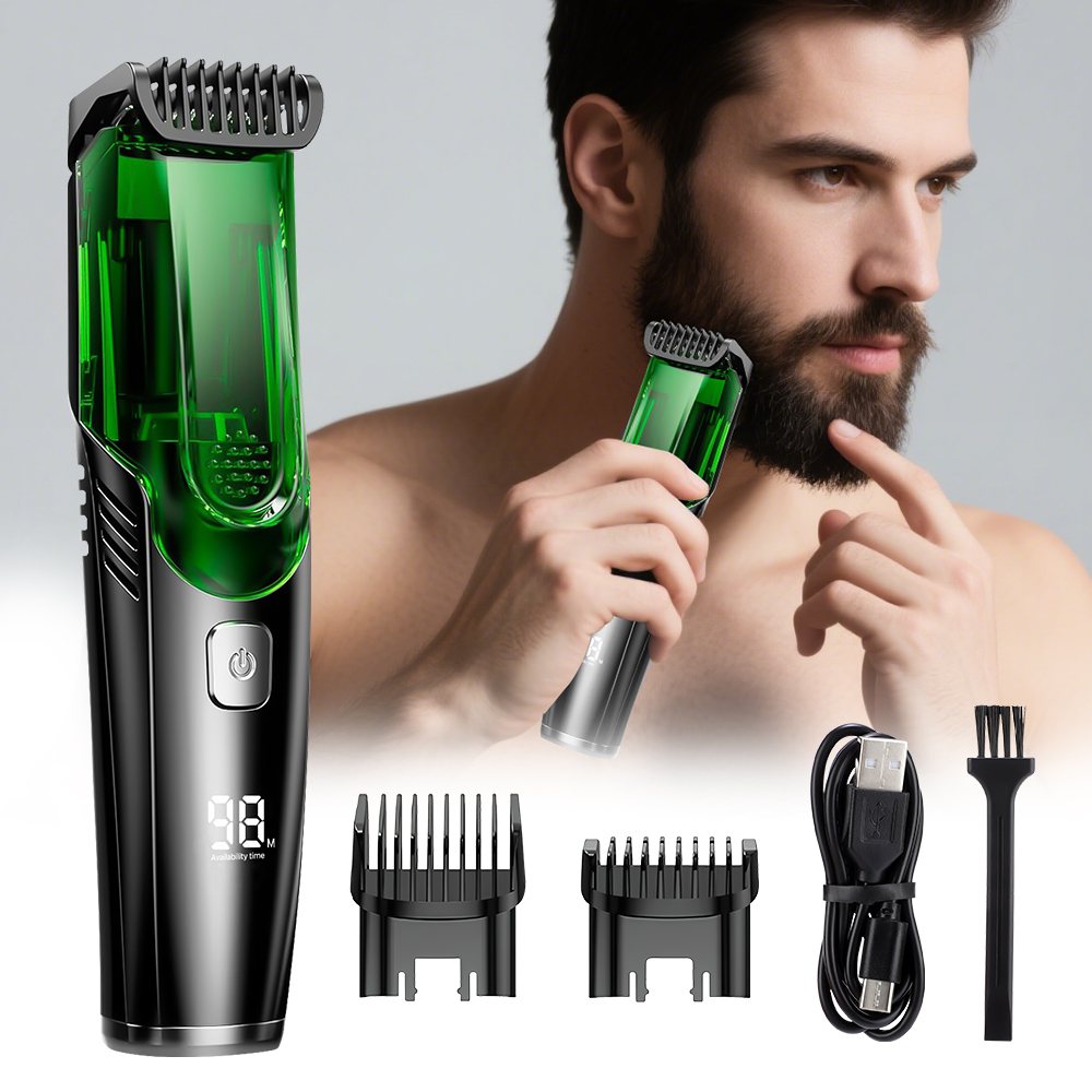 Men'S Grooming Vacuum - Tondeuse à barbe sans fil pour