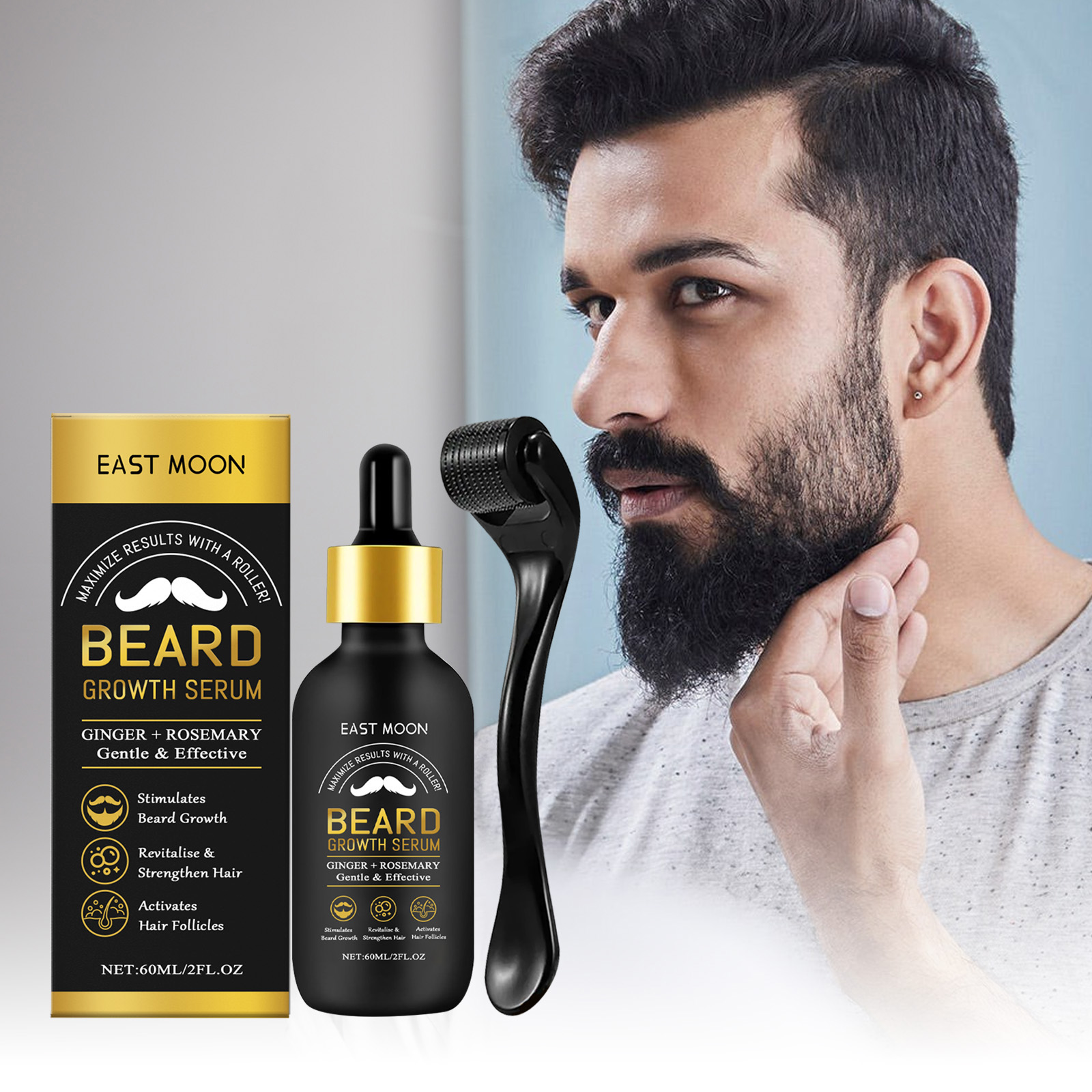 Men'S Grooming Tonic - Huile de soin épaississante pour barbe