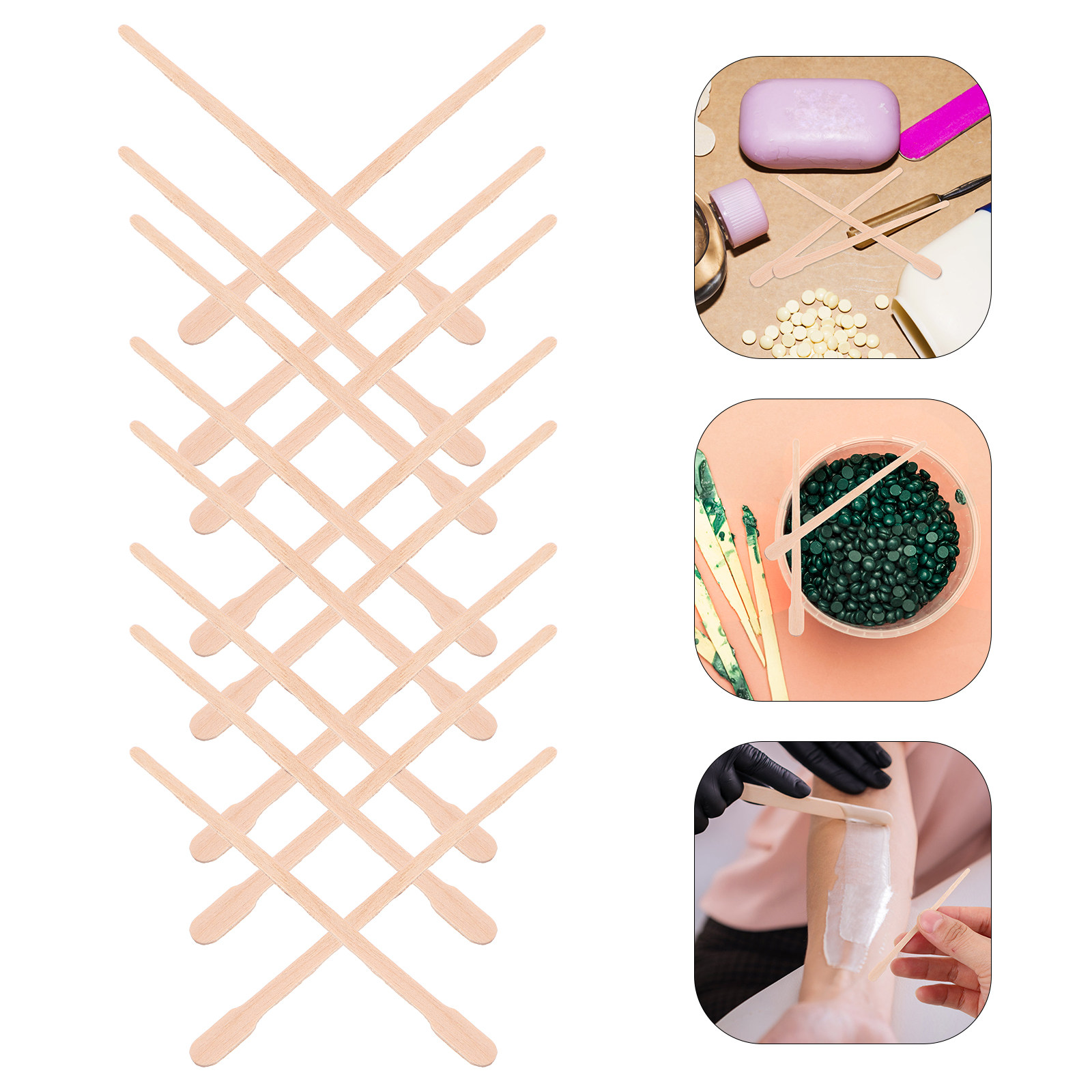 Hair Wax Stick - 1000 bâtonnets en bois pour épilation