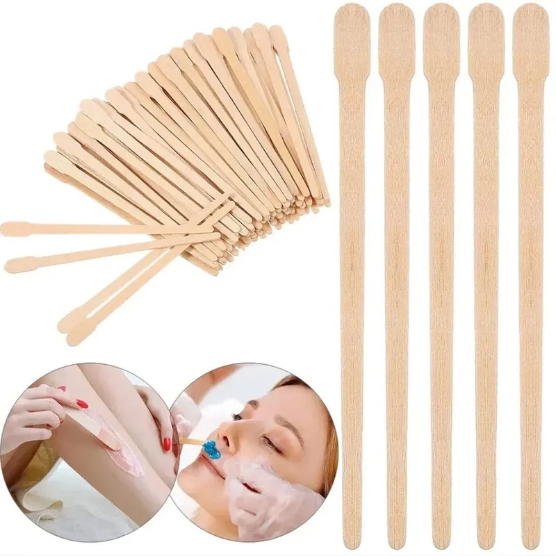 Hair Wax Stick - Spatule en bois jetable pour épilation,