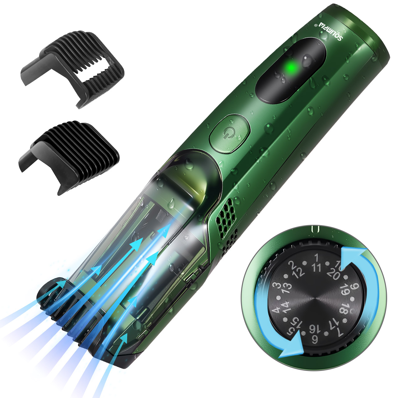 Men'S Grooming Vacuum - Tondeuse à barbe sans fil Solimpia