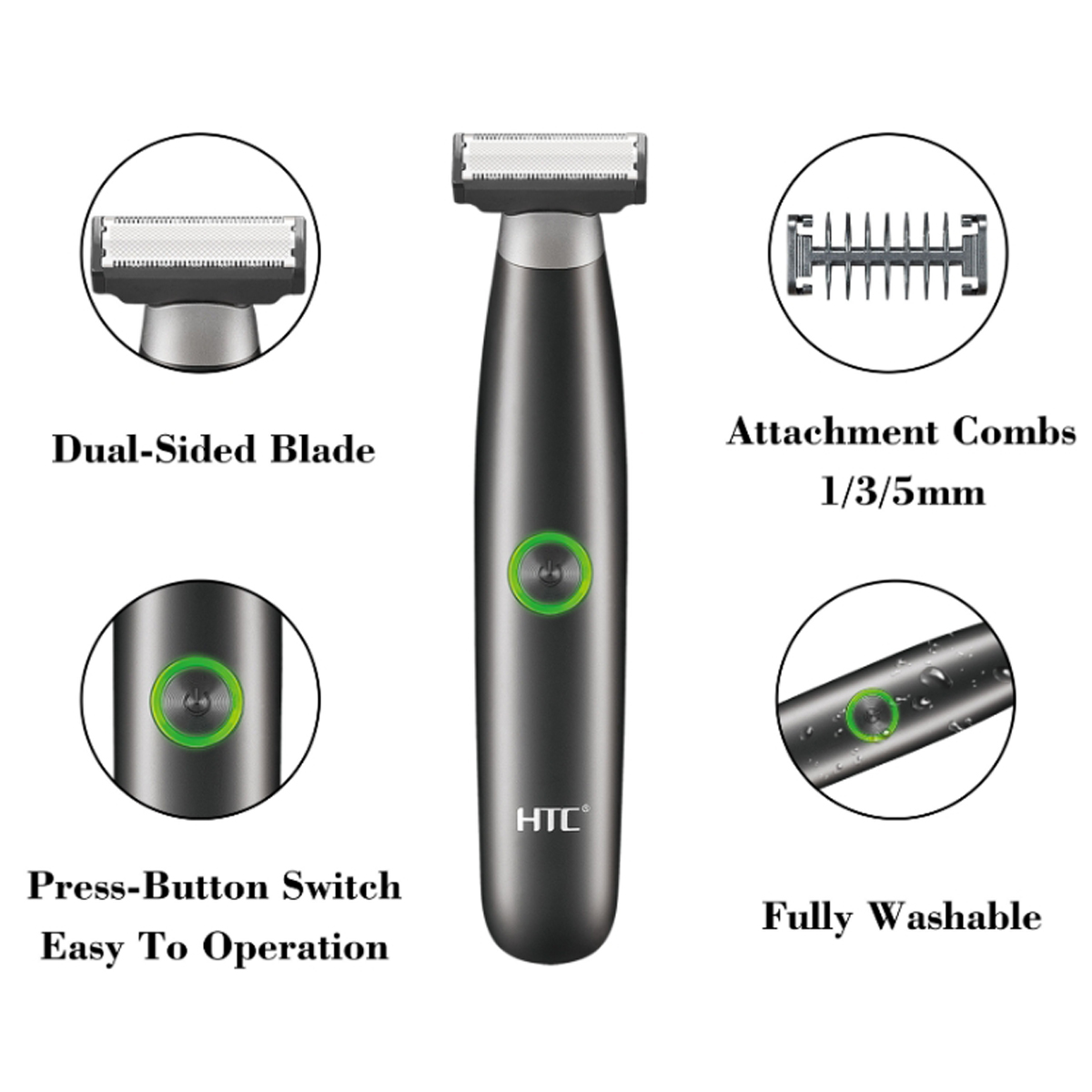 HTC-Tondeuse électrique à l'ai - Men'S Grooming Hair And Body Wash avis et prix