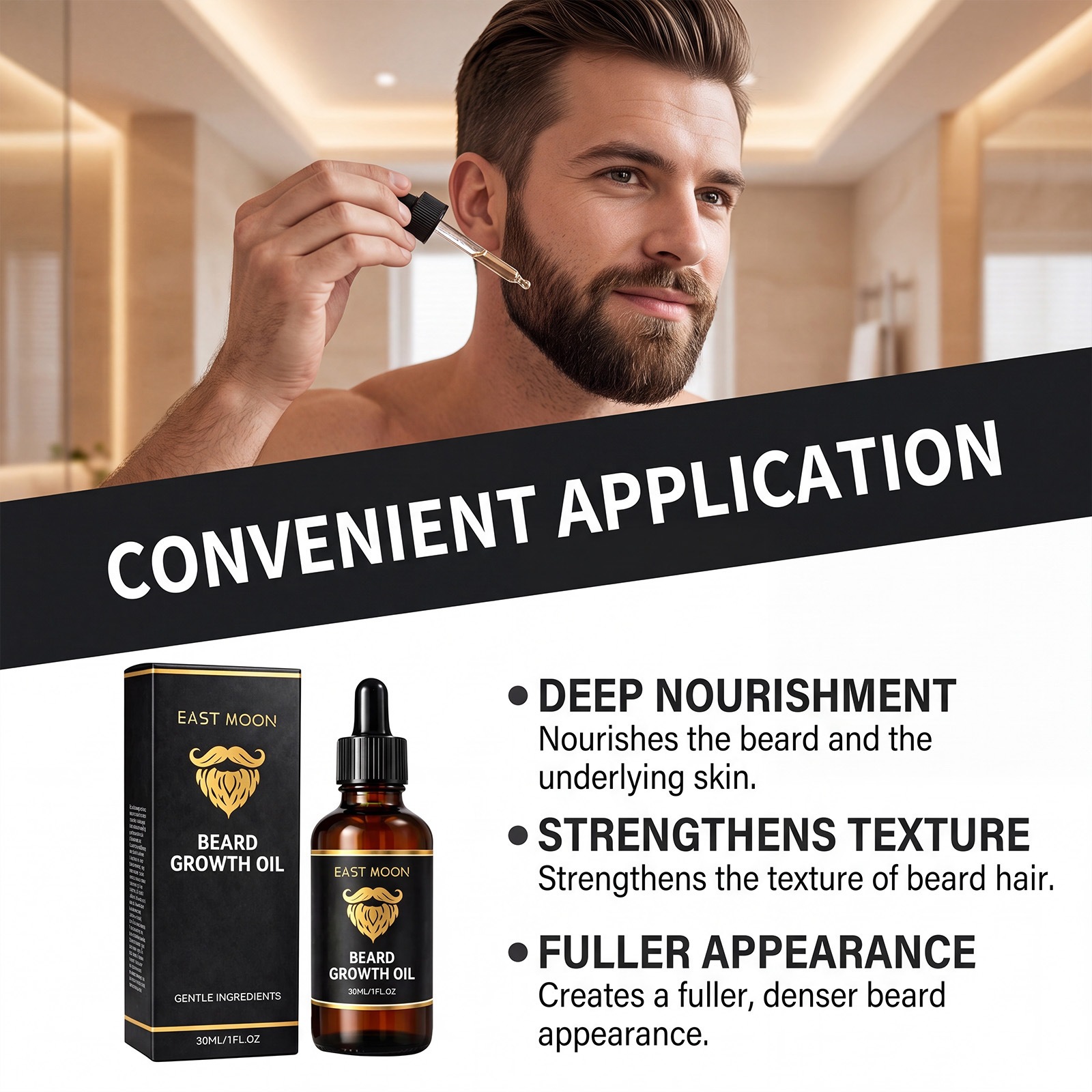 Huile de croissance de barbe E - Men'S Grooming Tonic avis et prix